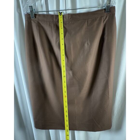 Classic Handmade Pencil Skirt, Charcoal Brown, Sz: 10, 64-63 - Picture 6 of 16